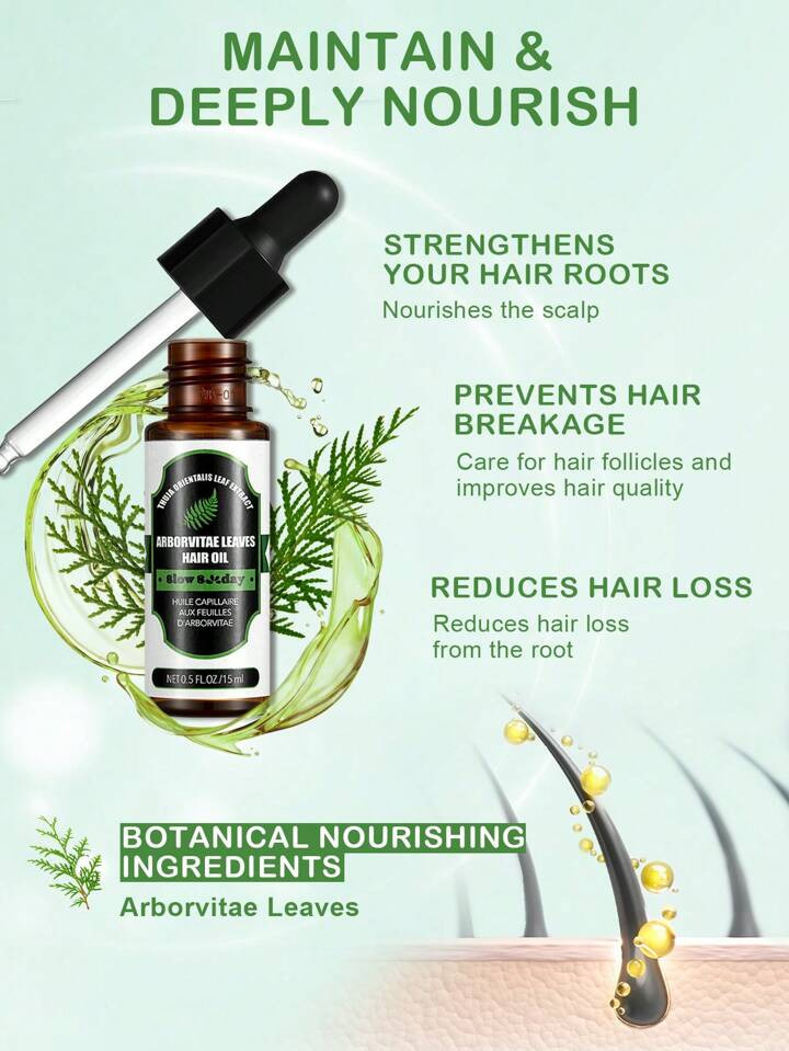 Slow Sunday Arborvitae Leaves Hair Oil 30ml