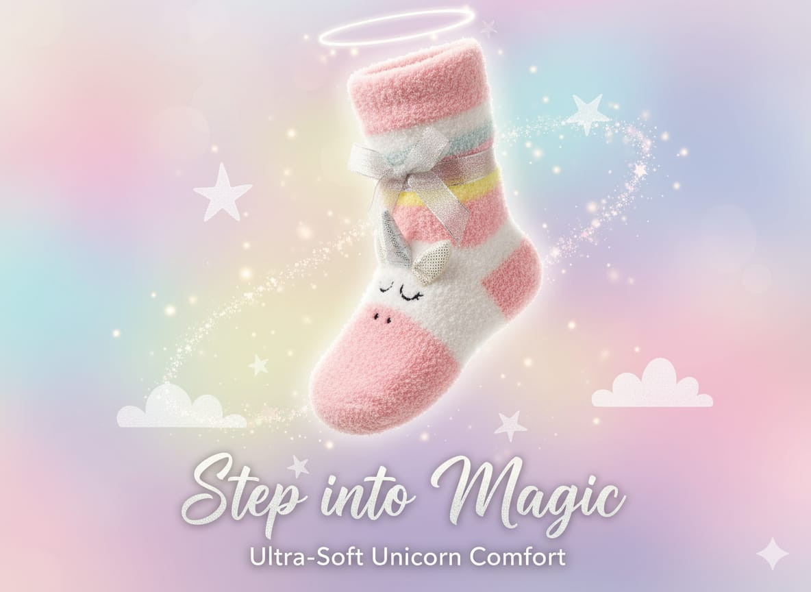 3D Design Cosy Unicorn Socks