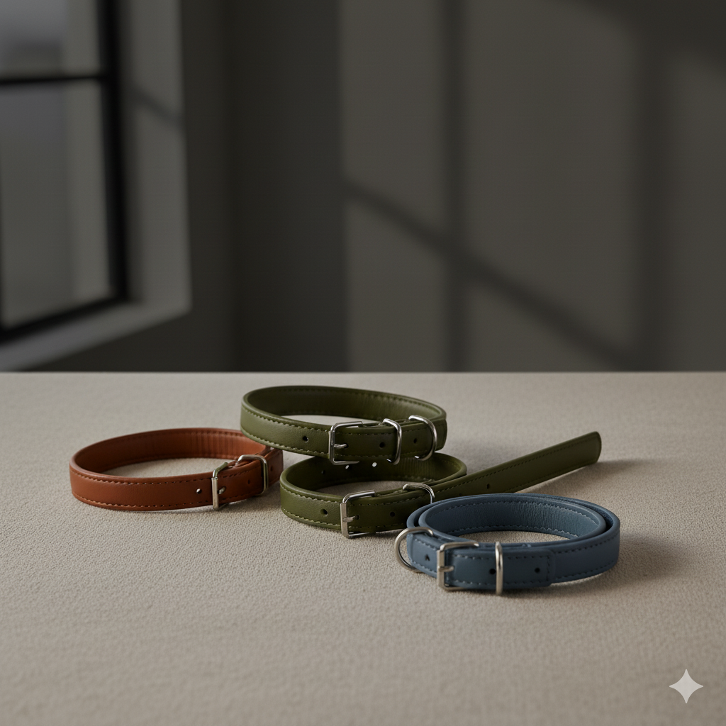 Premium Faux Leather Dog Collar - Stylish & Durable Pet Accessory